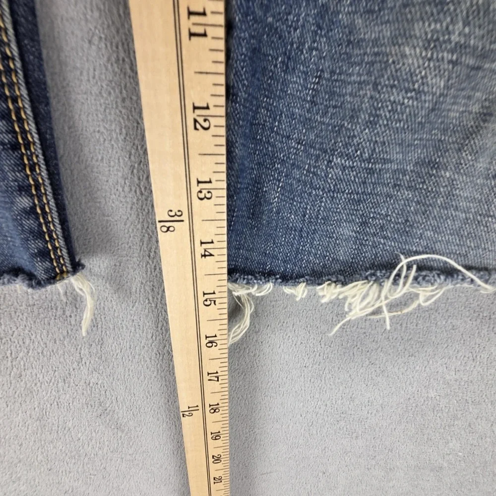 Lee Shorts Mens 38 Blue Denim Selvedge Nitro Bermuda Cutoff Jorts 15